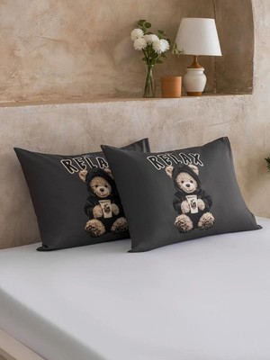 LC Waikiki Karışık Ayı Baskılı Yastık Kılıfı 2 Li 50X70 cm  (S6)