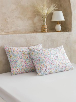 LC Waikiki Karışık Çiçek Desenli Yastık Kılıfı 2 Li 50X70 cm  (S6)