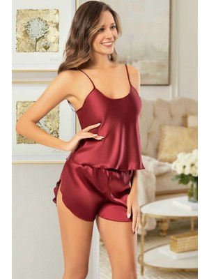 Homay 2’li Ince Askılı Saten Pijama Takımı