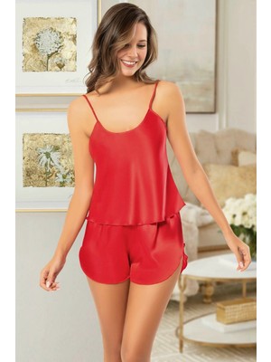 Homay 2’li Ince Askılı Saten Pijama Takımı