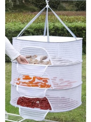 PremiumPort Katlanabilir 3 Katlı Kurutma Ağı, Çok Amaçlı ve Pratik Kullanım