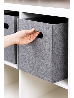 PremiumPort Çok Amaçlı Keçe Organizer Sepet, Çocuk Odası ve Dolap Için Mükemmel Çözüm