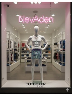 Cotboxer Pamuklu Desenli Erkek Boxer Nefes Alabilen Kumaş Yapısı Denizanası Model Desenli - S