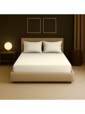 Sabia Soft Touch %100 Pamuk 62 Tel 180X200 cm +37 cm Yüksekliğe Kadar Uygun Battal Boy Lastikli Çarşaf Seti