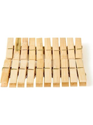 PremiumPort 20'li Ahşap Çamaşır Mandalı Seti, Dayanıklı ve Şık Tasarım