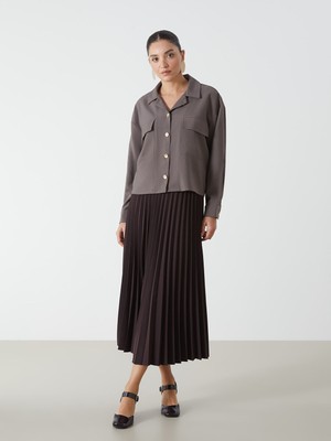 Lc Waikiki Yeni Sezon Beli Lastikli Kadın Pileli Etek