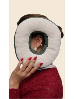 MOONZY Minimalist & Cozy Moonzy  Minimalist & Cozy Seyahat Için Küçük Piercing Yastığı – Müslin Kumaş Ağrıyan Kulak Için Yastık