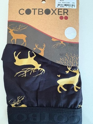 Cotboxer Pamuklu Desenli Erkek Boxer Nefes Alabilen Kumaş Yapısı Geyikli Model 2xl - Desenli