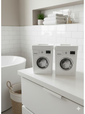 PremiumPort 2'li 3,5l Dekoratif Deterjanlık ve 6l Makine Kabı Seti