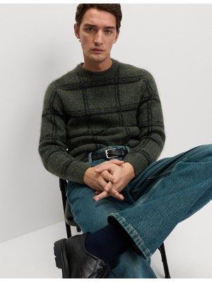 Marks & Spencer Ekoseli Bisiklet Yaka Kazak