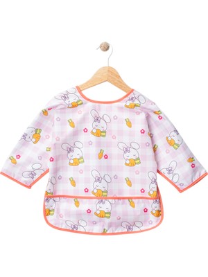 Baby Su Geçirmez Kollu Bebek Mama Önlüğü – Tavşan Desenli (6-24 Ay)