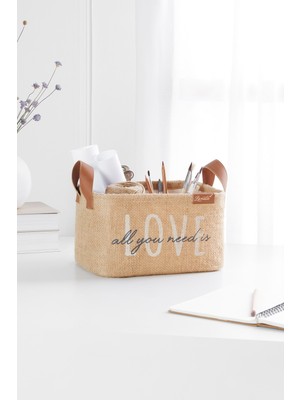 PremiumPort Katlanabilir Jüt Çamaşır ve Oyuncak Saklama Sepeti, Çocuk Odası Organizasyonu