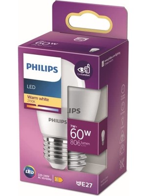 Braventa Collection Philips LED 60W P48 E27 2700K Sarı Işık Dim Edilmez