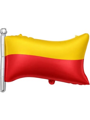 Patladı Gitti Sarı Kırmızı Bayrak Folyo Balon 50X71 cm – Parti & Kutlama Balonu