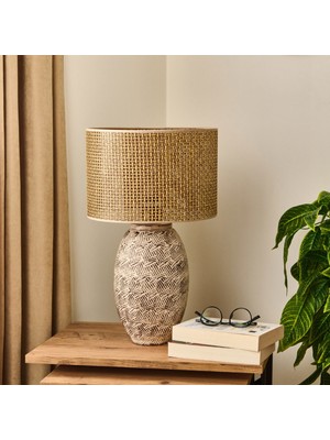 Matmel Light Madrid Seramik Abajur - Kahverengi - 50X50X30 cm