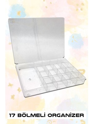 PremiumPort Çok Amaçlı 17 Gözlü Boncuk ve Hobi Organizer Kutusu