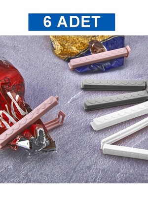 PremiumPort 6'lı Paket Poşet Mandalı Klipsi – Pratik ve Güvenli Saklama Çözümü