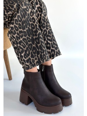 Shemard Belay Acı Kahve Nubuk Topuklu Bot