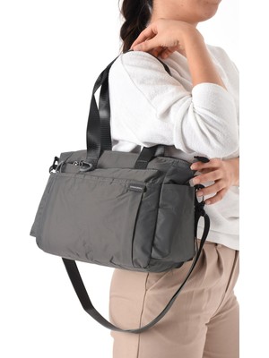 Rky Serenity Sanmorris Kadın 5 Gözlü Suya Dayanıklı Paraşüt Kumaş Ayarlanabilir Çapraz Askılı El ve Omuz Çantası