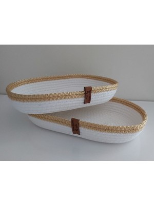 PremiumPort 2'li Oval Hasır Sepet Seti, Dekoratif ve Hediye Seçeneği