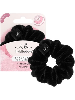 Braventa Collection Invisibobble Sprunchie Siyah Kadiye Kumaşlı Saç Tokası