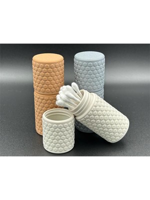 3D Baskılı Q Tip Seyahat Kabı Figür Dekoratif Hediyelik