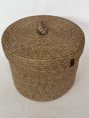 PremiumPort Çok Amaçlı Hasır Sepet, Banyo ve Mutfak Organizeri 30X30