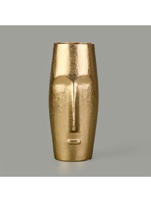 Matmel Soyut Gold Vazo - Sarı - 9X20 cm