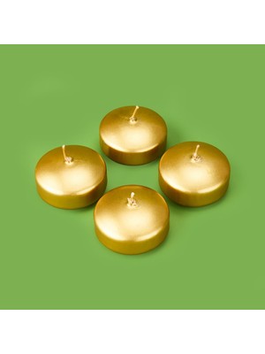 Matmel 4'lü Yüzen Mum - Gold - 5 cm