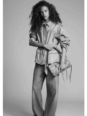 Zara Fermuarlı Kadın Omuz Çantası