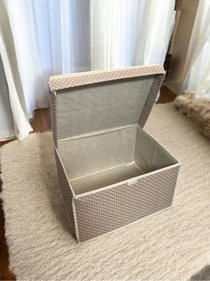 PremiumPort Mini Puanlı Krem Saklama Kutusu Seti 30X40X25 cm Organizer