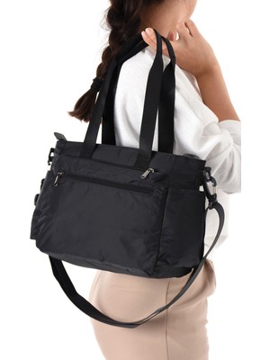 Rky Serenity Sanmorris Kadın 5 Gözlü Suya Dayanıklı Paraşüt Kumaş Ayarlanabilir Çapraz Askılı El ve Omuz Çantası