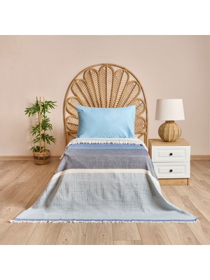 Matmel Soft Mesyth Tek Kişilik Yatak Örtüsü - Mavi - 160X220 cm