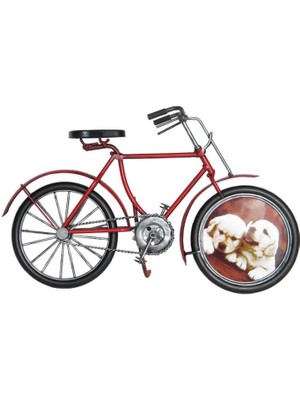 Paroner Dekoratif Metal Bisiklet Çerçeveli Vintage Dekoratif Hediyelik