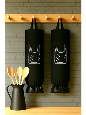 PremiumPort 2'li Asılabilir Poşet Organizeri, Mutfak Düzenleyici, Poşet Sepeti