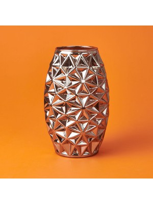 Matmel Deco Safir Vazo - Gümüş - 26 cm