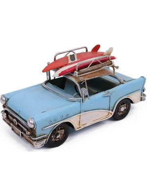 Paroner Dekoratif Metal Araba Çerçeveli Vintage Biblo Hediyelik