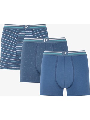 Penti Erkek Renkli Blue Basic Çoklu Boxer