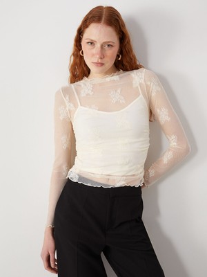 Lc Waikiki Yeni Sezon Dik Yaka Çiçekli Kadın Bluz ve Atlet