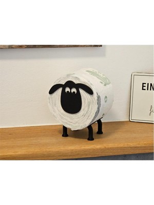 3D Baskılı Koyun Shaun Tuvalet Kağıdı Rulo Tutacağı Figür Dekoratif Hediyelik
