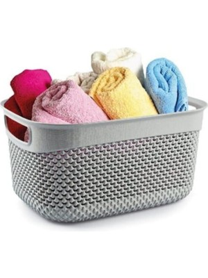 PremiumPort Buz Gri Damla Desenli 6,6l Sepet, Şık ve Kullanışlı Tasarım