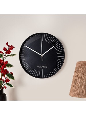 Matmel Effect Modern Duvar Saati - Siyah - 30 cm
