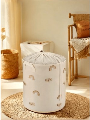 PremiumPort Renkli Minik Tasarımlı Fileli Çocuk Odası Saklama ve Düzenleme Kutusu