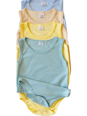 Miyakidsworld Büyük Boy (4 Adet) Çocuk Çıtçıtlı Body 3-4-5-6-7-8-9 -10-11-12 Yaş Özel Gereksinimli Zıbın