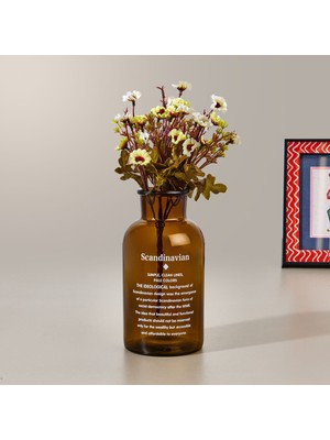 Matmel Deco Scandinavian Cam Vazo - Amber - 20X10 cm