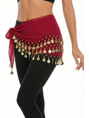 Massaltay Kadın Şakira Kemer – Parlak Taşlı Metal Zincir Kemer, Bel Aksesuarı