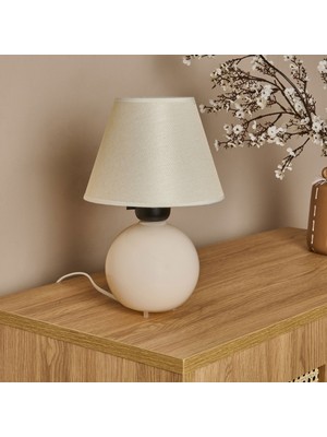 Matmel Luce Simena Cam Abajur - Beyaz / Krem