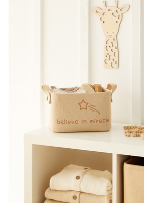 PremiumPort Çocuk Odası Çok Amaçlı Jüt Keten Oyuncak ve Saklama Sepeti