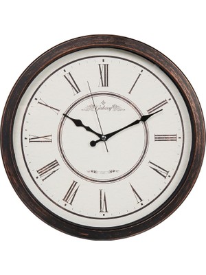 Braventa Collection 706-2 Modern Kadranlı Roma Rakamlı Sessiz Akar Duvar Saati, 42CM