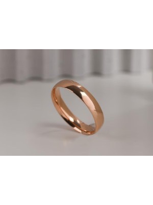 Altın Nesil Alyans - Bombeli Rose Gold Klasik Alyans